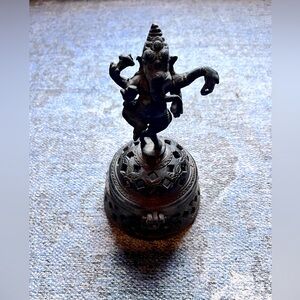 Bronze Ganesha/Ganpati Sculpture or Incense Burner